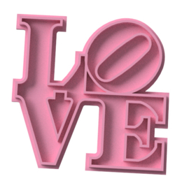 LOVE stempel & cookie cutter (2 delig)