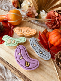 monster stempel set & cookie cutter - 8 delig