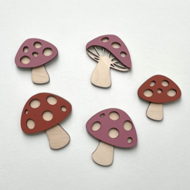 Set van 3 paddenstoelen