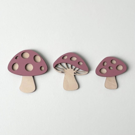 Set van 3 paddenstoelen