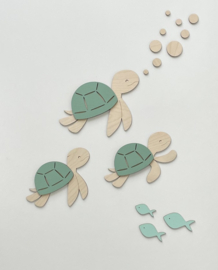 Houten schildpadjes (keuze uit 2 formaten)