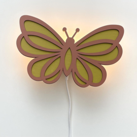 SALE | Vlinder wandlamp oker/roest