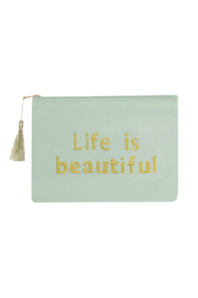 Make-up tas Green Quote