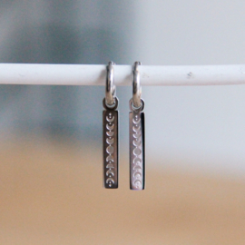 Oorbellen Moon Silver