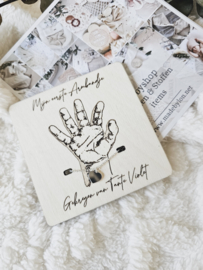 Armbandje Bewaarbordje ~ Babyhandje