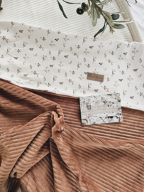 Wandel Deken Toffee Velvet Rib / Flora Rosa