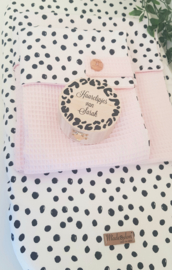Doekydeken babyroze met dots SALE
