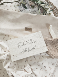 Deken Beige velvet /Flora Rosa