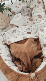 Babynestje Camel Velvet Rib/  Schildpad