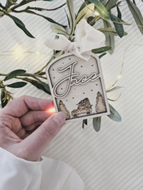 Houten Kerstbalornament Kerst Auto ~ Naam