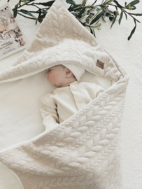 Badcape Brei Sad Beige / Teddy kort