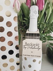 Wijn label hanger ~ Top Verloskundige