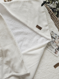 Badcape Knit wit/Badstof wit ~ Voorraad item