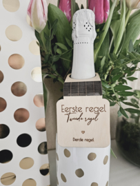 Wijn label hanger ~ Eigen tekst