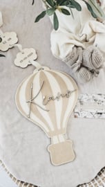 Luchtballon (met 3D naam) & wolkjes