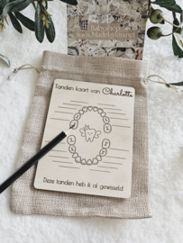 Afteken kaart tandenwissel
