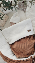 Babynestje Toffee velvet rib / Teddy kort