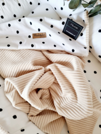 Babynestje Velvet Rib Champagne/ Dots