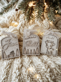 Houten Kerstbalornament Kerst Auto ~ Naam