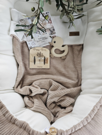 Babynestje Greige Velvet Rib / Knit wit