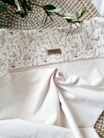 WANDELWAGENDeken Washed creme Rib / Dry flower ~ Voorraad item