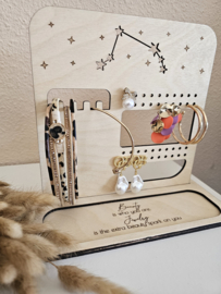 Gepersonaliseerd Houten Sieradenrekje met Sterrenbeeld