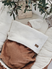 Babynestje Toffee velvet rib / Teddy kort