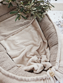 Babynestje Champagne Velvet Rib / Beige Badstof