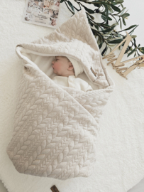 Badcape Brei Sad Beige / Teddy kort