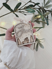 Houten Kerstbalornament Kerst Auto ~ Naam