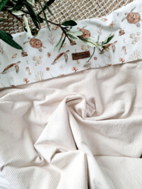 WANDELWAGENDeken Washed creme Rib / Schildpad ~ Voorraad item