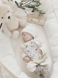 Babynestje Creme Velvet Rib/ Teddy Kort