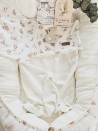 Babynestje Bosdiertjes / Creme velvet Rib