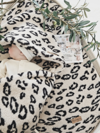 Hoeslakentje Panter Teddy Beige