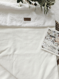 WANDELWAGENDeken Knit wit/Badstof wit ~ Voorraad item