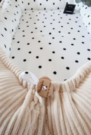 Babynestje Velvet Rib Champagne/ Dots