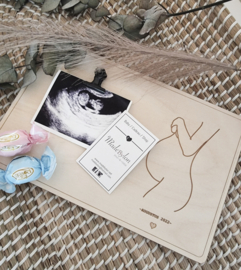 Houten Fotoclipbord Lady pregnant