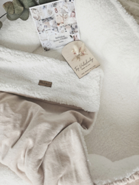 Deken Beige Velvet & Teddy