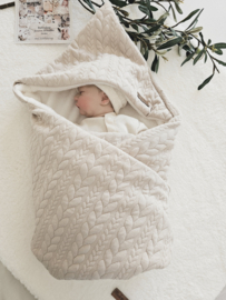 Badcape Brei Sad Beige / Teddy kort