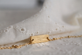 Armband Mama en Kind & Rozenkwarts - Goud