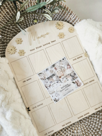 Polaroid Collage Fotobord ~ Golden 12 Months Bloemen