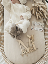 Hoeslaken Babyrib Sad Beige