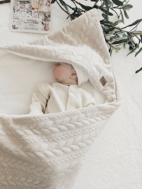 Badcape Brei Sad Beige / Teddy kort
