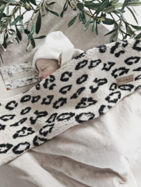 Deken Beige Velvet / Panter Teddy