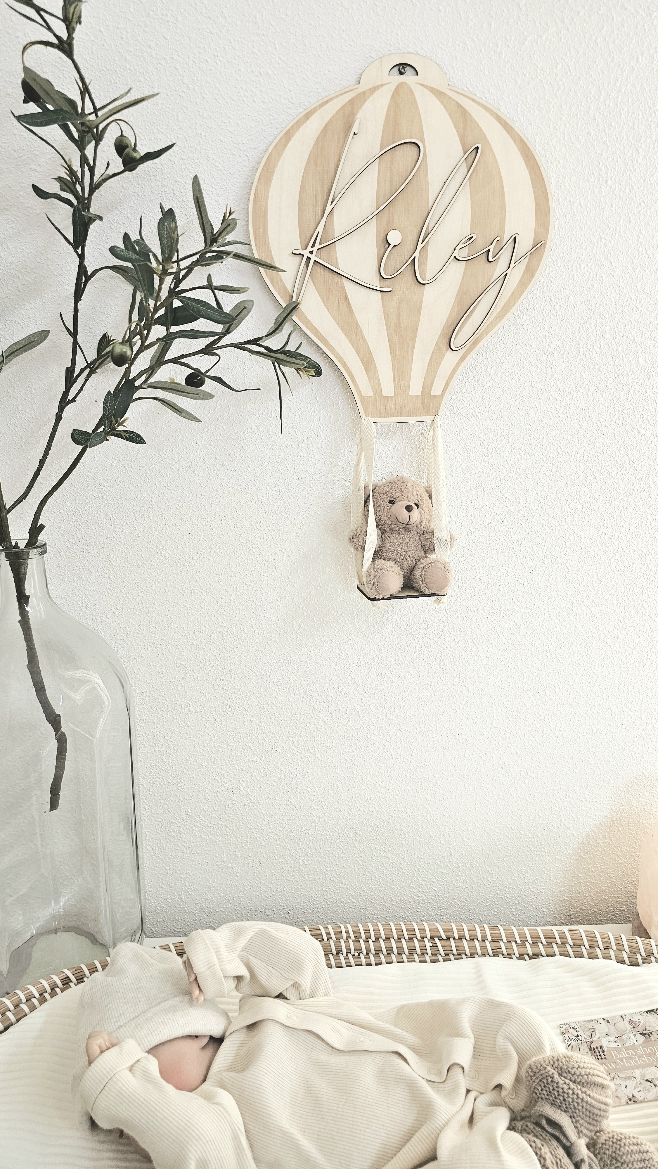 Luchtballon (met 3D naam) & TEDDYbeer schommel