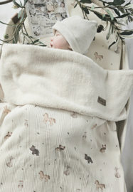 Deken Babyrib Babydiertjes & Teddy kort