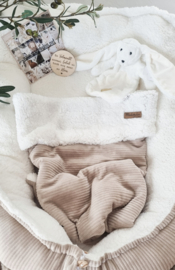 Babynestje Greige Velvet Rib / teddy