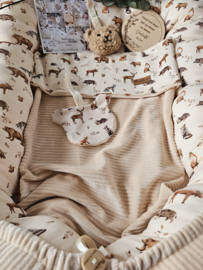 Babynestje Champagne Velvet Rib / Forest Friends