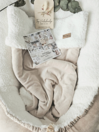 Deken Beige Velvet & Teddy