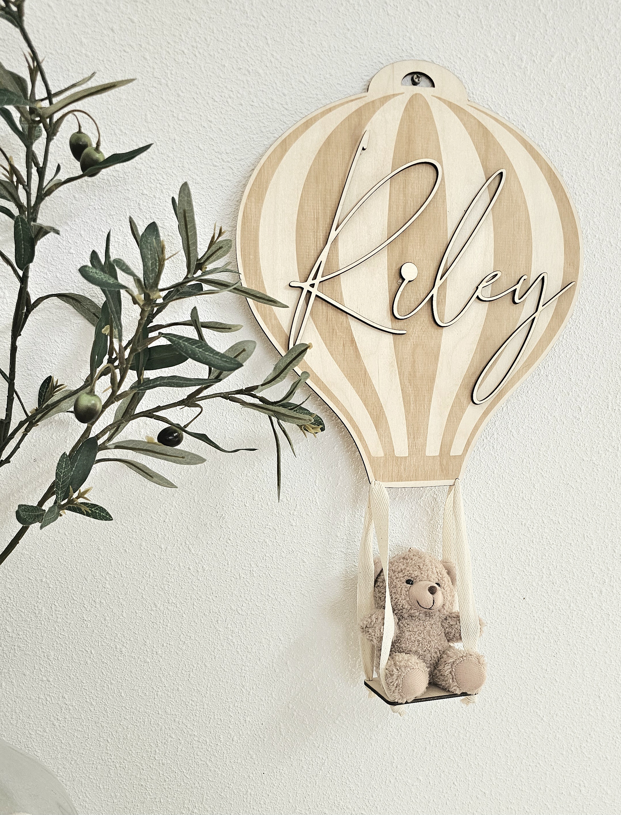 Luchtballon (met 3D naam) & TEDDYbeer schommel